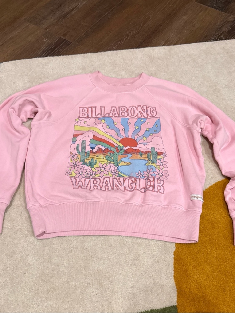 Wrangler Pink Graphic Crewneck Sweatshirt